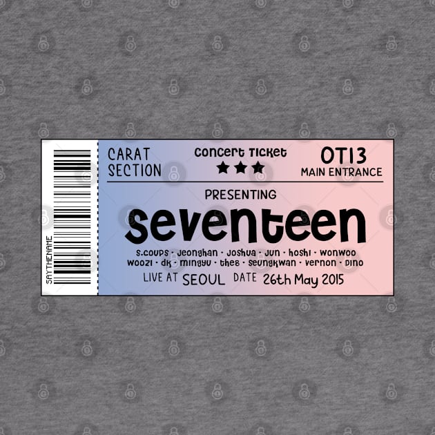 SEVENTEEN Concert Ticket by skeletonvenus